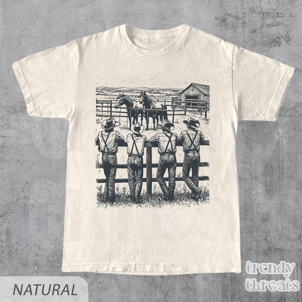Western Cowboy T-Shirt, Retro Cowboys Graphic Shirt, Wild West Unisex